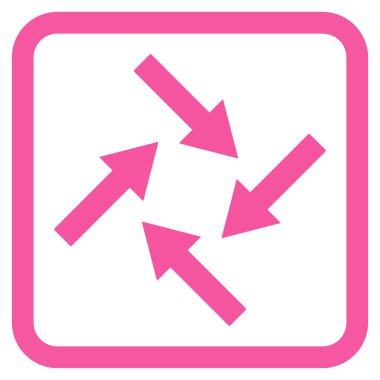 Merkezcil oklar düz vektör simgesi