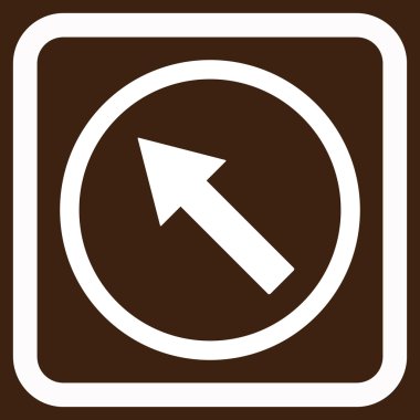 Yukarı Sağdan sola yönlü ok düz vektör simgesi