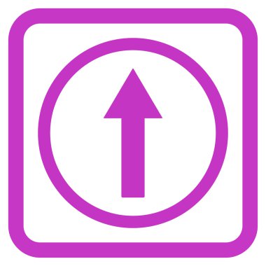 Yukarı yönlü ok düz vektör simgesi