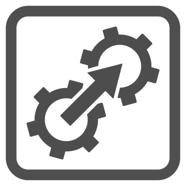 Dişli Tümleştirme düz vektör simgesi