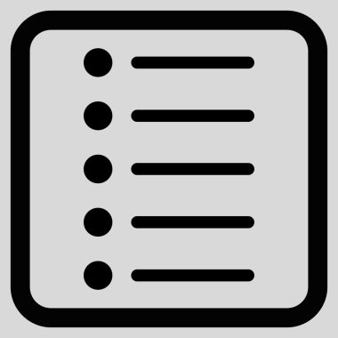 Öğeleri düz vektör simgesi