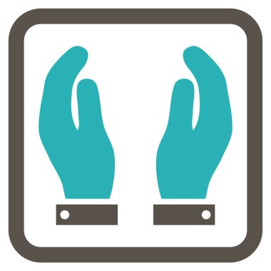 Bakım el düz vektör simgesi