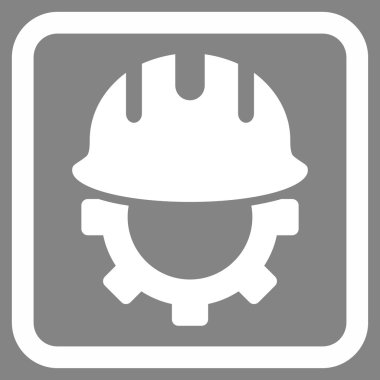 Geliştirme işçisi düz vektör simgesi