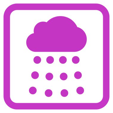 Yağmur bulutu düz vektör simgesi