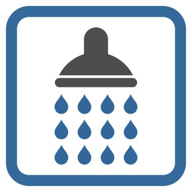 Duş düz vektör simgesi