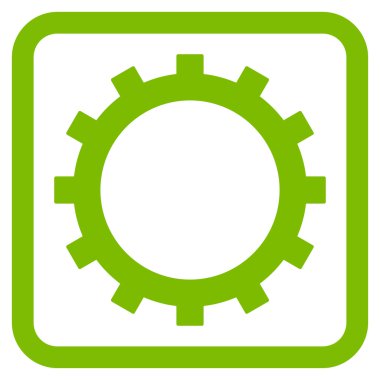 dişli düz vektör simgesi