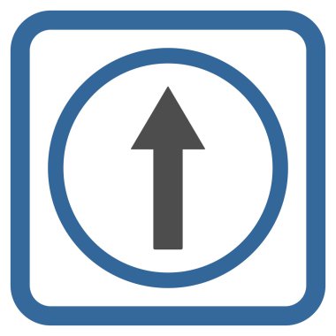 Yukarı yönlü ok düz vektör simgesi