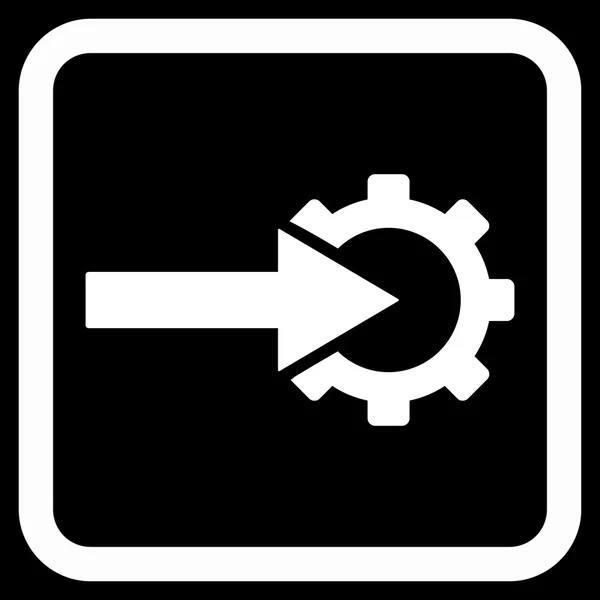 Integração Cog Flat Vector Icon — Vetor de Stock