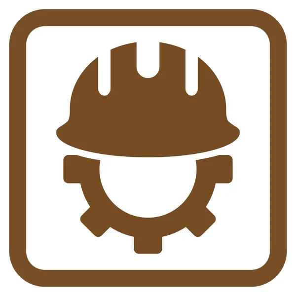 Entwicklung Hardhat flache Vektor-Symbol — Stockvektor