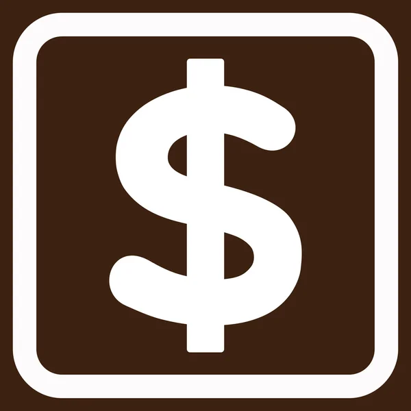 Dollar platte vector pictogram — Stockvector