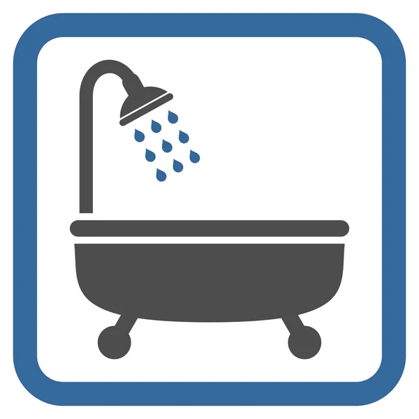 Baño de ducha Vector plano Icono — Vector de stock