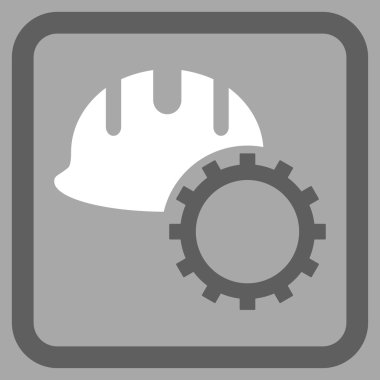 Geliştirme işçisi düz vektör simgesi