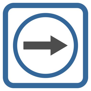 Sağ yuvarlak ok düz vektör simgesi