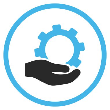 Hizmet düz vektör simgesi