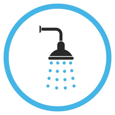 Duş düz vektör simgesi