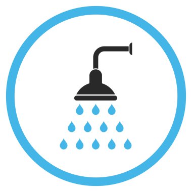 Duş düz vektör simgesi