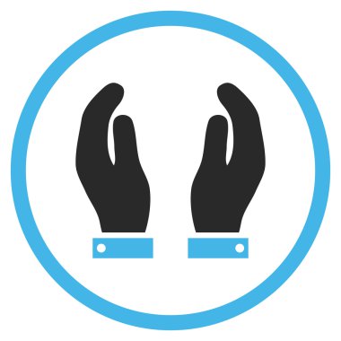 Bakım el düz vektör simgesi