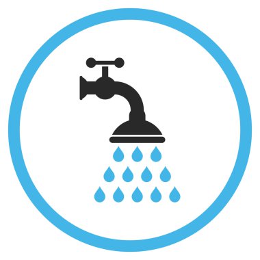 Duş musluk düz vektör simgesi