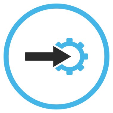 COG Tümleştirme düz vektör simgesi