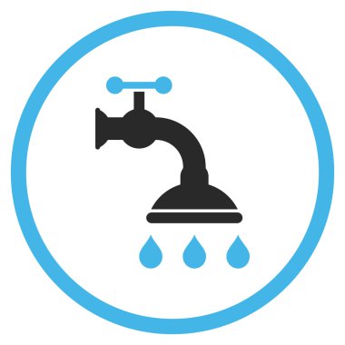 Duş musluk düz vektör simgesi