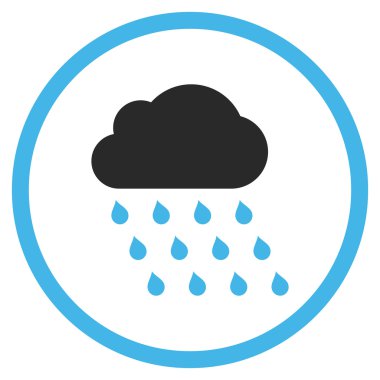 Yağmur bulutu düz vektör simgesi