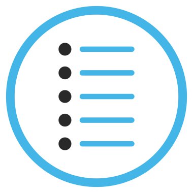 Öğeleri düz vektör simgesi