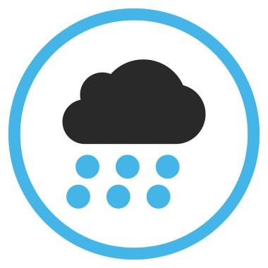 Yağmur bulutu düz vektör simgesi