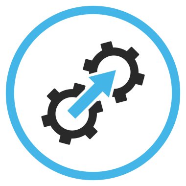 Dişli Tümleştirme düz vektör simgesi