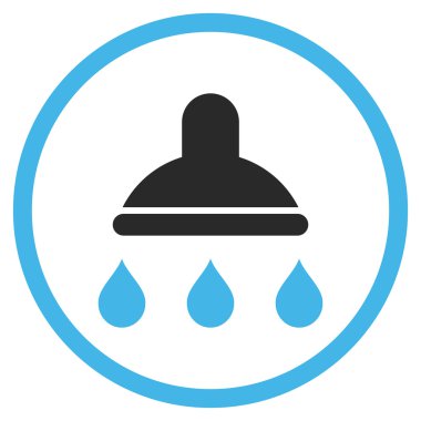 Duş düz vektör simgesi