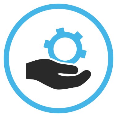 Mühendislik hizmet düz vektör simgesi