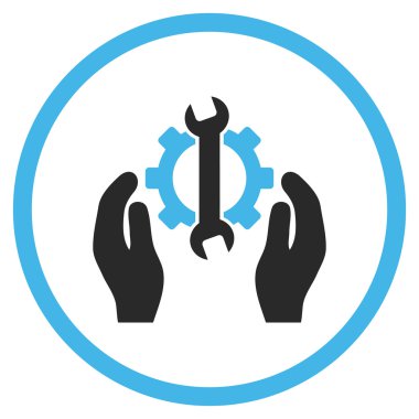 Onarım hizmeti düz vektör simgesi