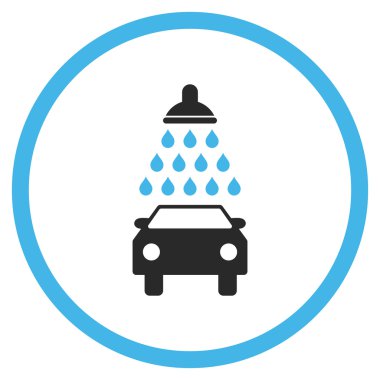 Araba duş düz vektör simgesi