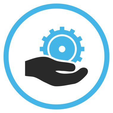 Geliştirme hizmet düz vektör simgesi