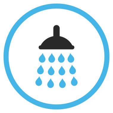 Duş düz vektör simgesi