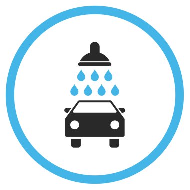 Araba duş düz vektör simgesi