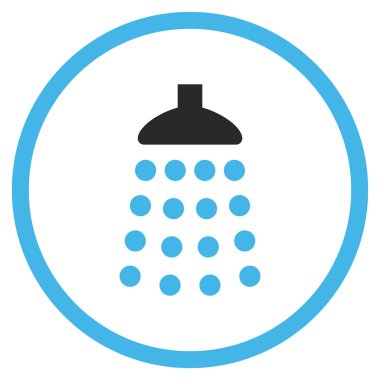 Duş düz vektör simgesi