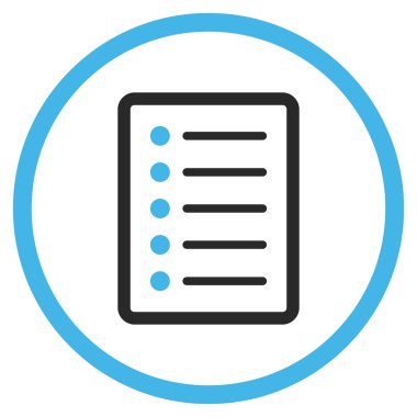 Liste sayfa düz vektör simgesi