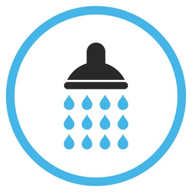 Duş düz vektör simgesi