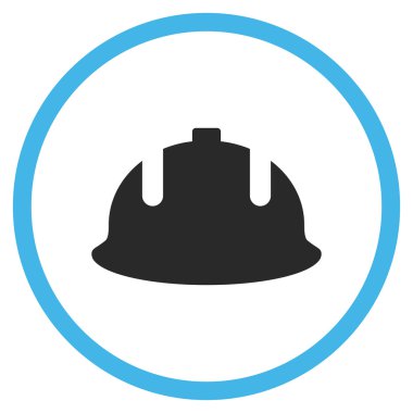 İnşaat kask düz vektör simgesi