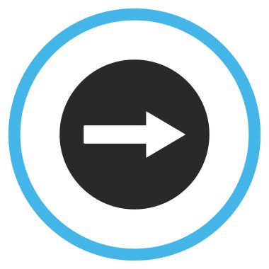 Sağ yuvarlak ok düz vektör simgesi