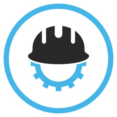 Geliştirme işçisi düz vektör simgesi