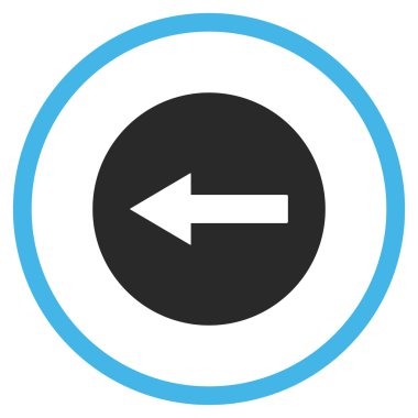 Sol yönlü ok düz vektör simgesi