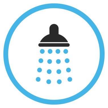 Duş düz vektör simgesi