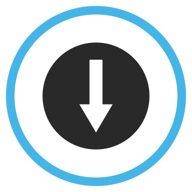 Yuvarlak ok düz vektör simgesi