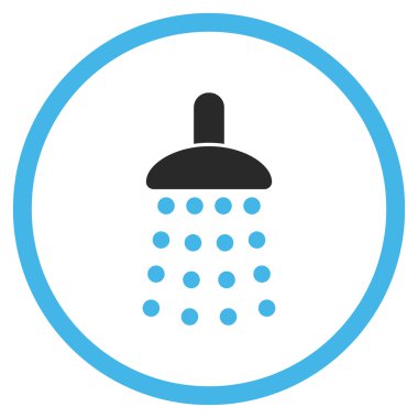 Duş düz vektör simgesi