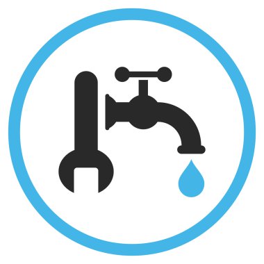 Sıhhi tesisat düz vektör simgesi