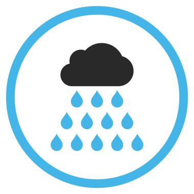 Yağmur bulutu düz vektör simgesi