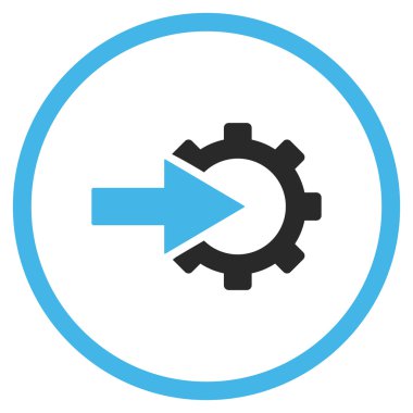 COG Tümleştirme düz vektör simgesi