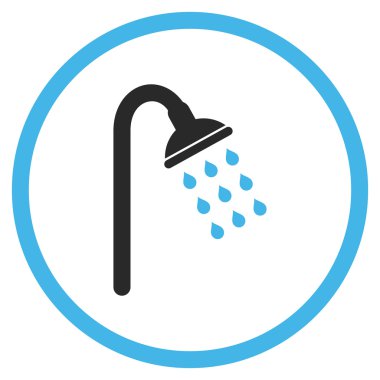 Duş düz vektör simgesi