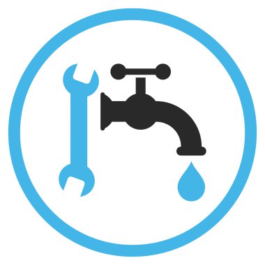 Sıhhi tesisat düz vektör simgesi